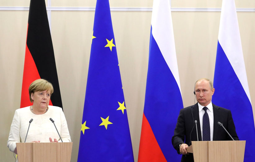 عکس آنگلا مرکل و پوتین